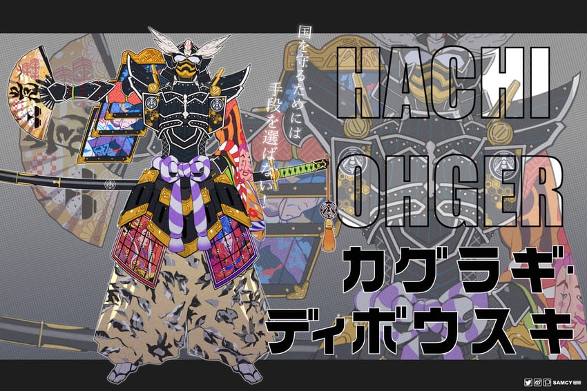 kaguragi dybowskii and hachi ohger (super sentai and 1 more) drawn by tongzhen_ganfan