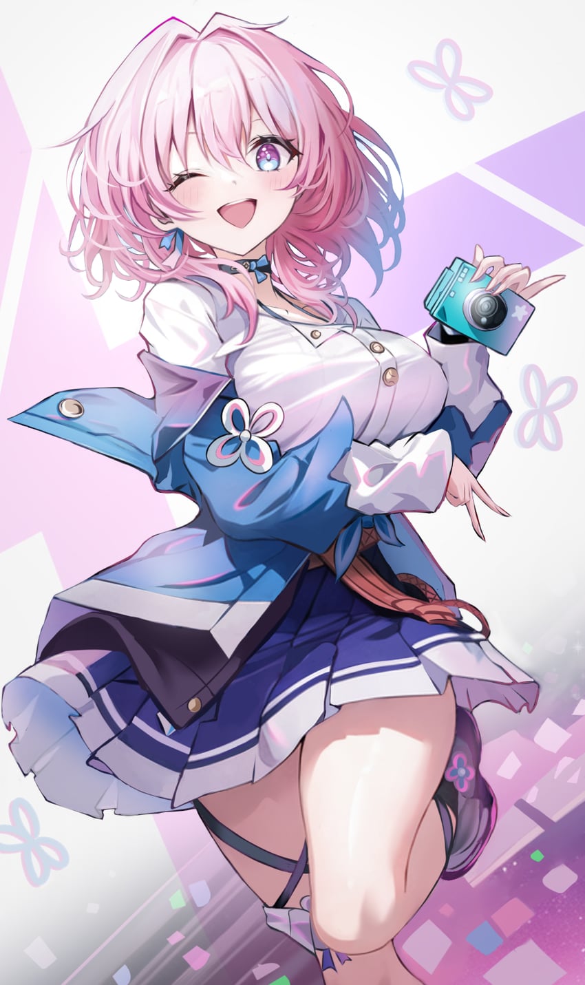 march 7th (honkai and 1 more) drawn by un_uk