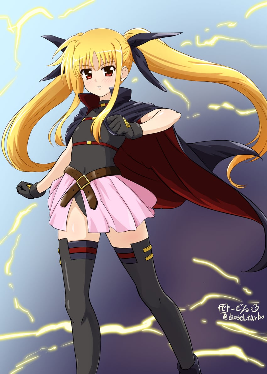 fate testarossa (lyrical nanoha and 2 more) drawn by diesel-turbo