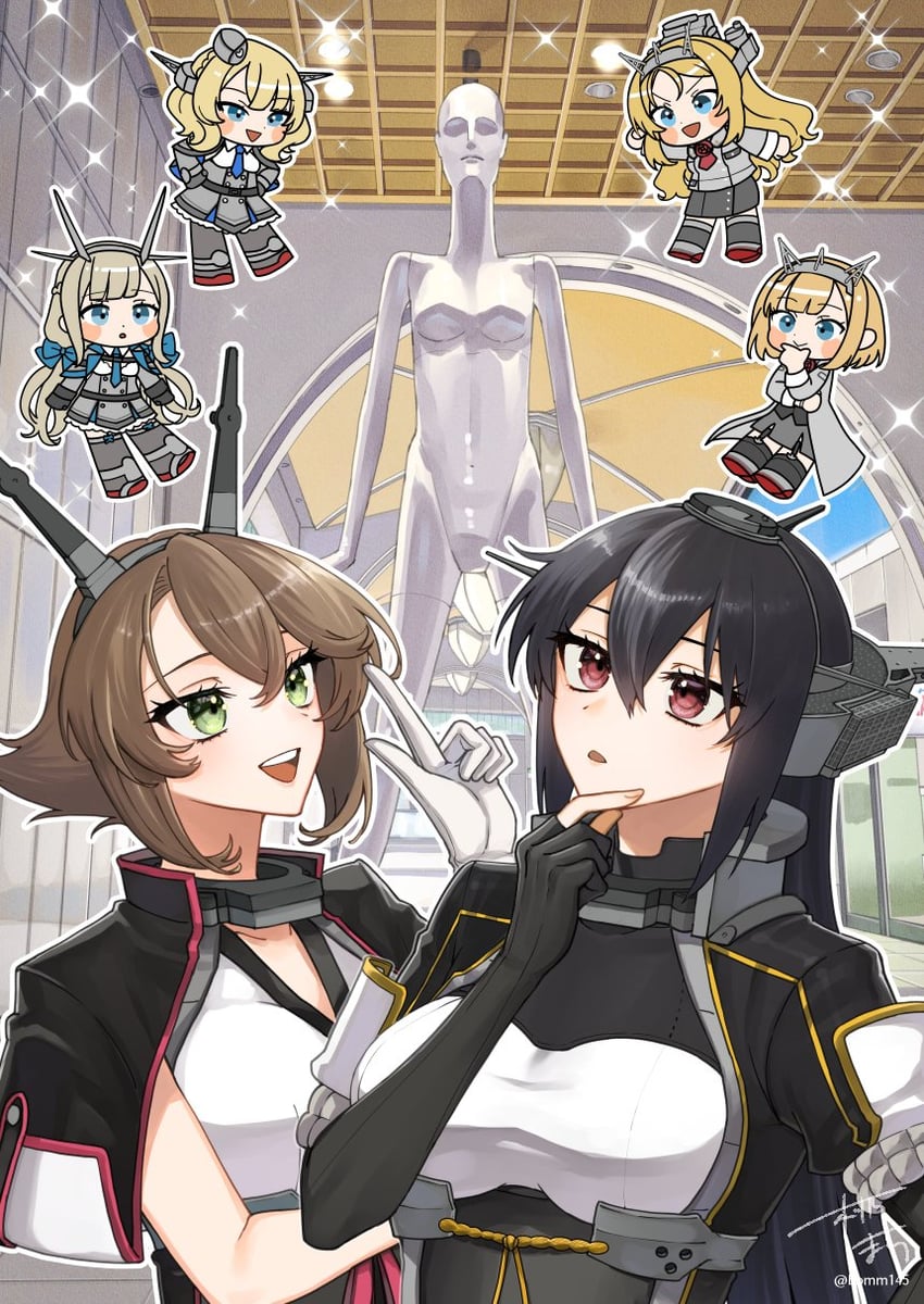 nagato, mutsu, colorado, nelson, nagato kai ni, and 4 more (kantai collection) drawn by machi_(ritovoyage)