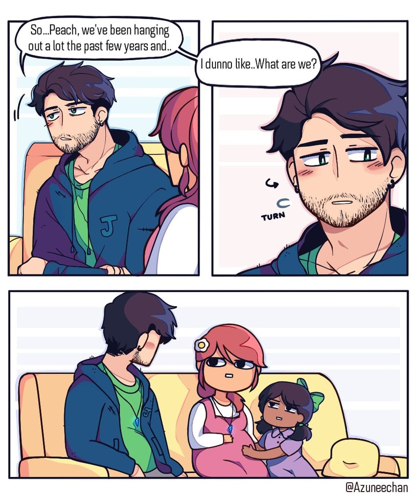 shane, jas, and player character (stardew valley) drawn by azu_neechan