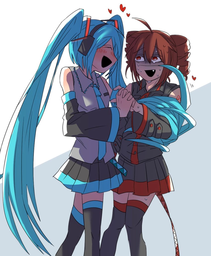 hatsune miku and kasane teto (vocaloid and 1 more) drawn by hato_no_mune_wo_momitai