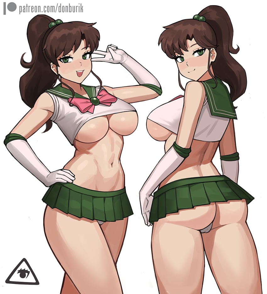 kino makoto and sailor jupiter (bishoujo senshi sailor moon) drawn by donburi_(donburikazoku)