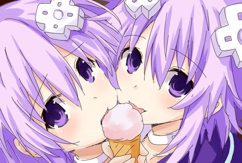 neptune and nepgear (neptune) drawn by iwashi_dorobou_-r-