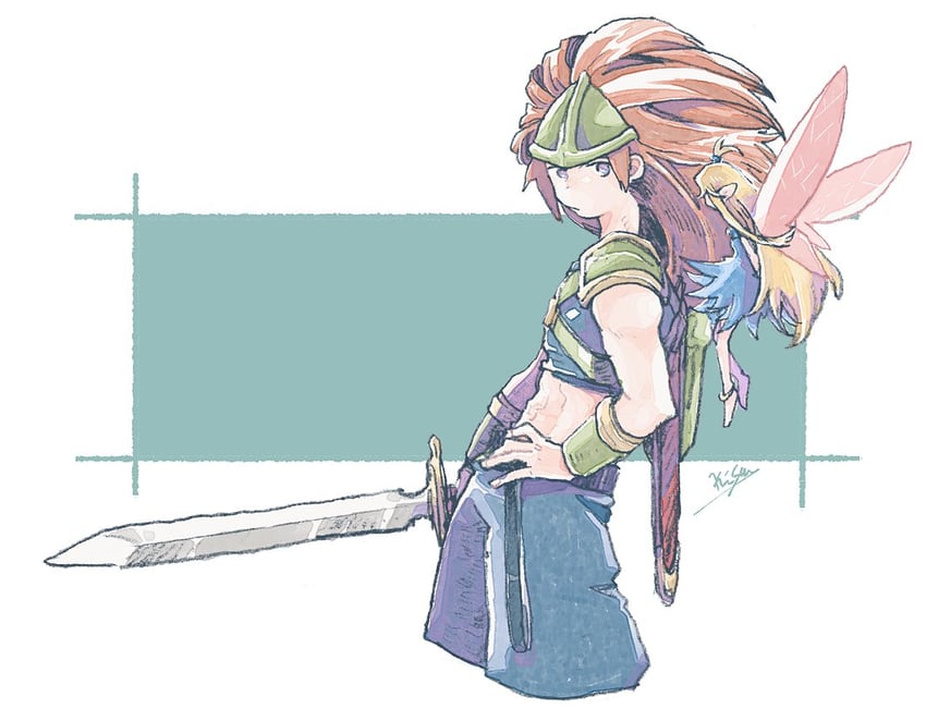 duran and faerie (seiken densetsu and 1 more) drawn by michibata_65