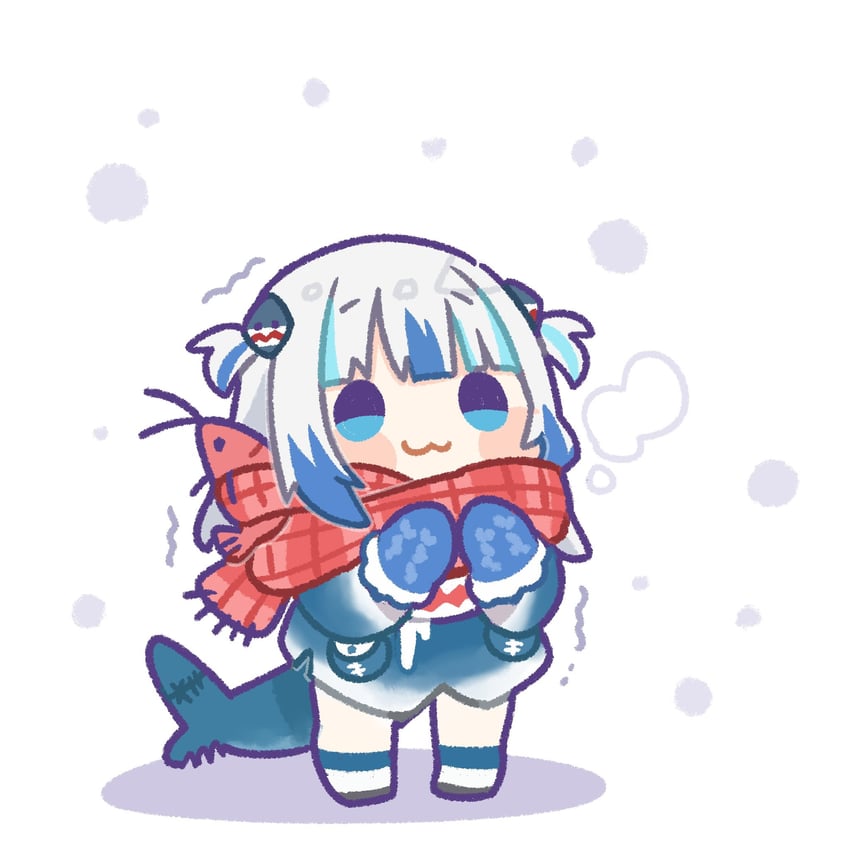 gawr gura and ebi-chan (hololive and 1 more) drawn by same_anko