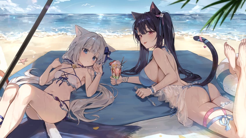 vanilla and rin (nekopara and 1 more) drawn by ekina_(1217)