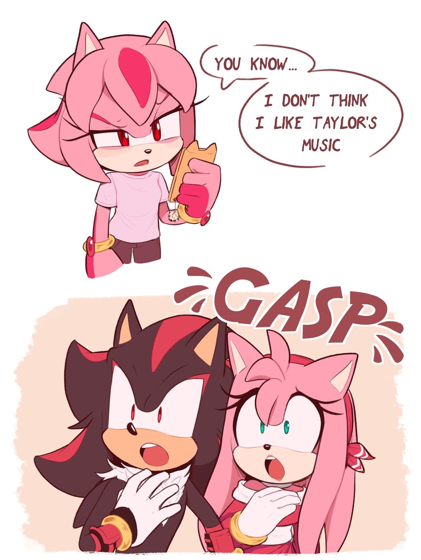 shadow the hedgehog, amy rose, taylor swift, and maria the hedgehog (original and 1 more) drawn by toonsite