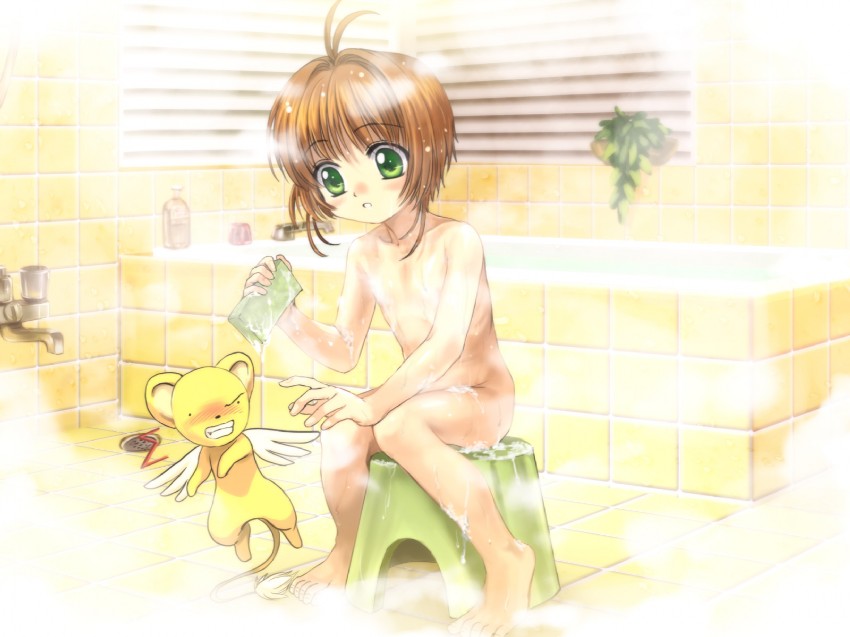 kinomoto sakura and kero (cardcaptor sakura) drawn by mutsuki_(moonknives)