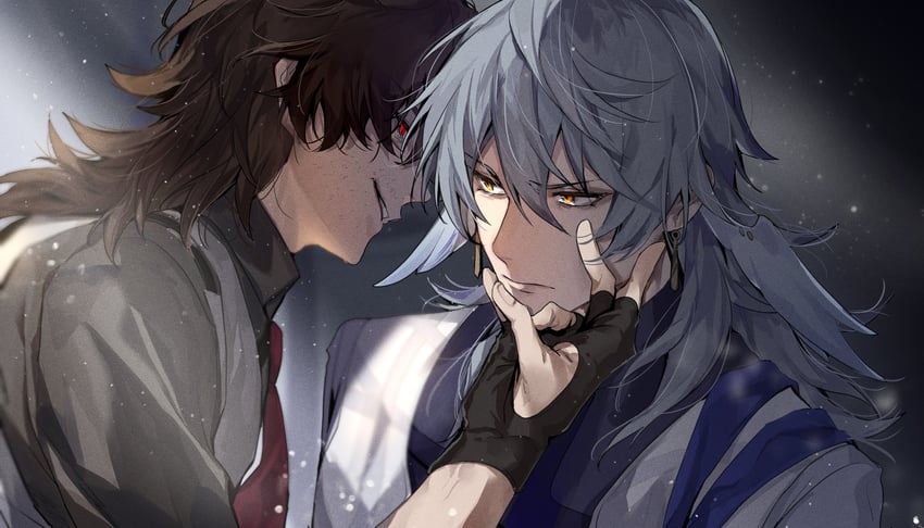 sunday and gallagher (honkai and 1 more) drawn by futon_(ftn_7118)