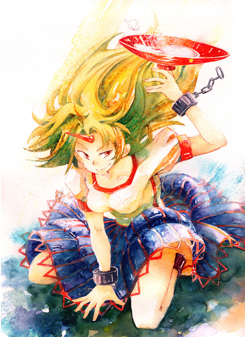 hoshiguma yuugi (touhou) drawn by shiroaisa
