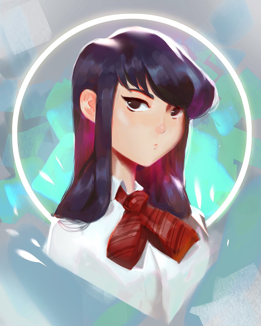 komi shouko (komi-san wa komyushou desu) drawn by fahmi_fauzi