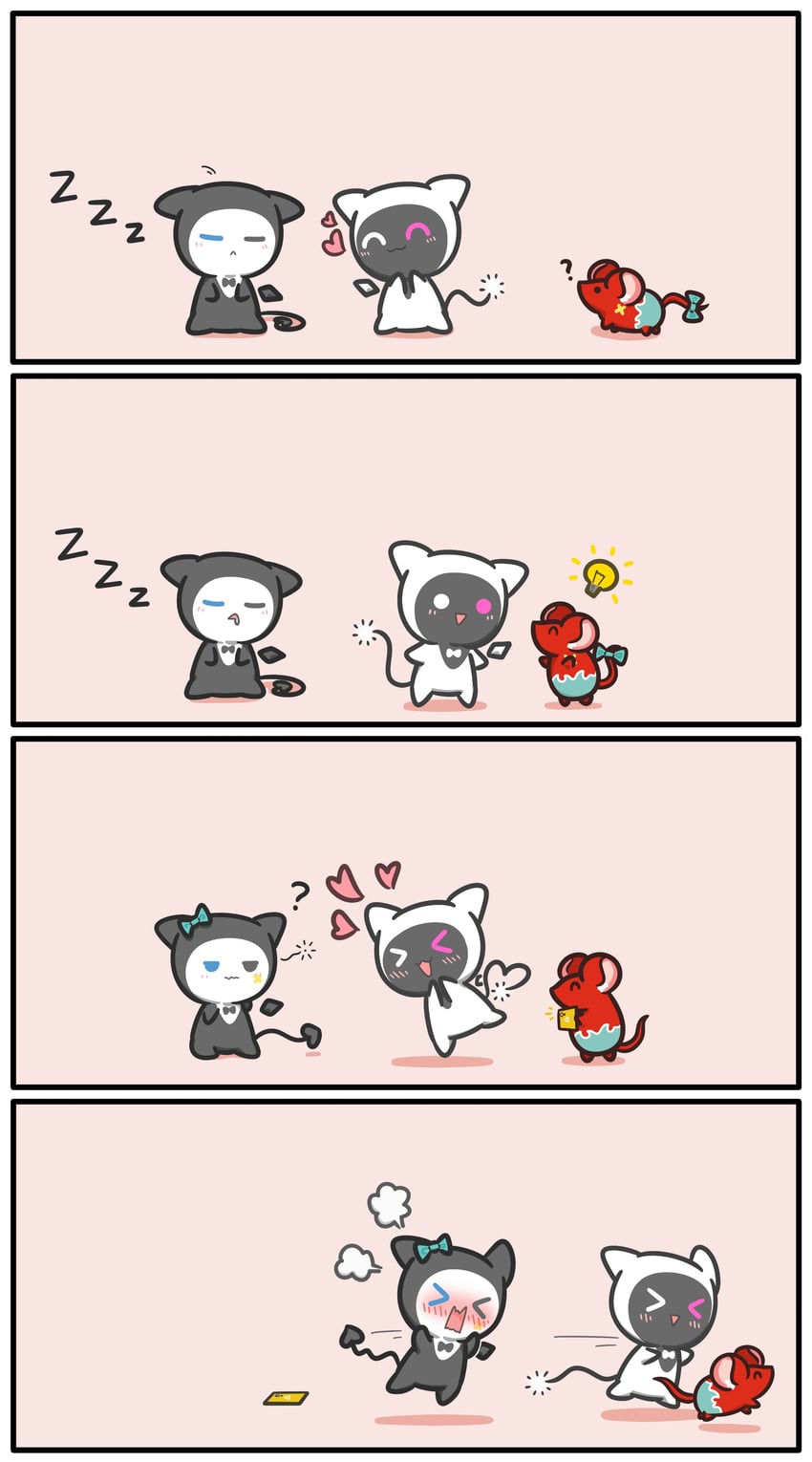 mr. squeaks, bloom, and gloom (hololive and 1 more) drawn by mpien