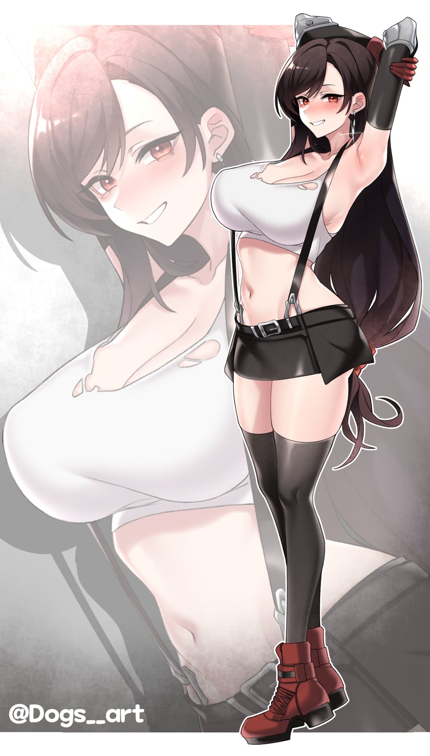 tifa lockhart (final fantasy and 1 more) drawn by dogs_(dlrkdejr26)