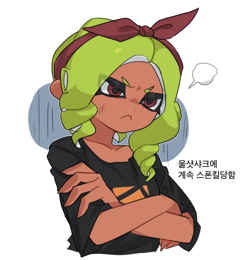 octoling player character and octoling girl (splatoon and 1 more) drawn by ikki_(gsl_9708)