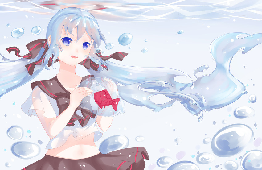 hatsune miku and bottle miku (vocaloid) drawn by moying_(lolifs)
