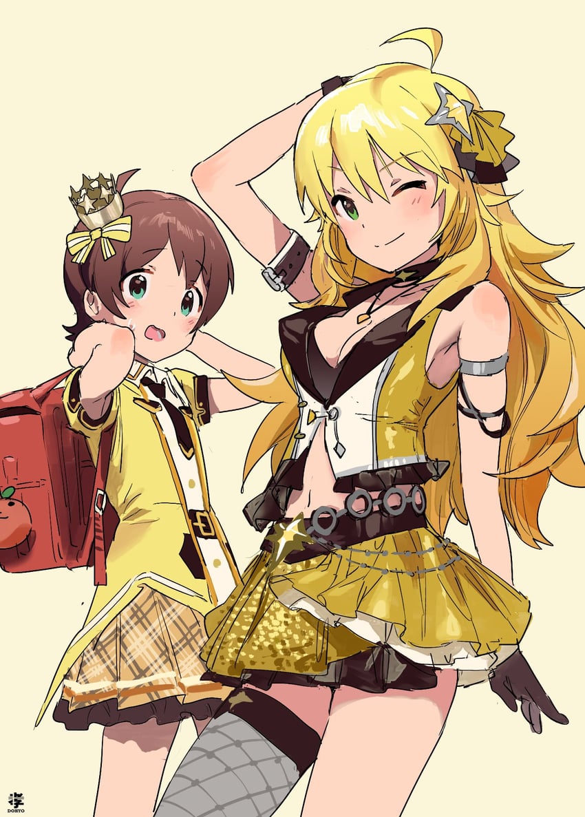 hoshii miki and kinoshita hinata (idolmaster and 2 more) drawn by dohyo123123