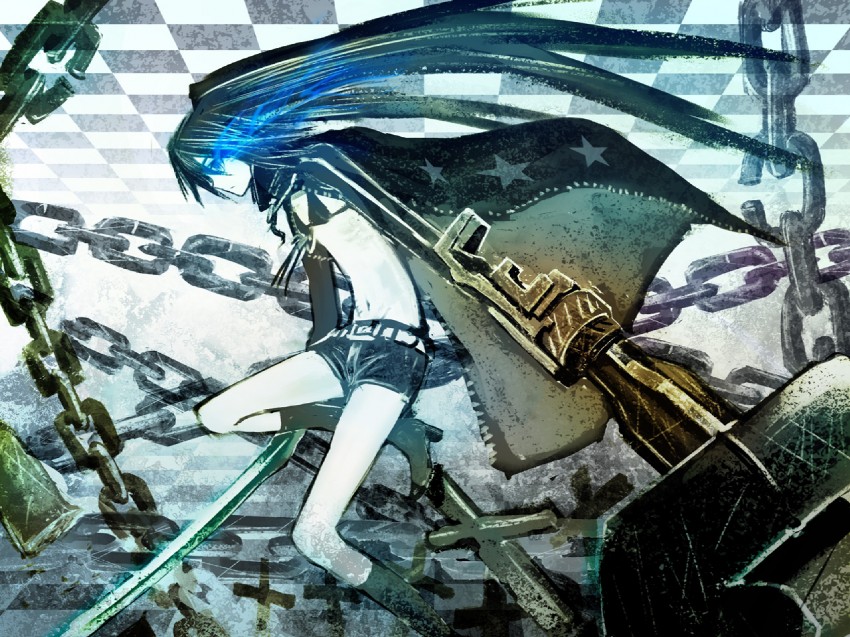 black rock shooter (black rock shooter) drawn by gou_(double_trigger)
