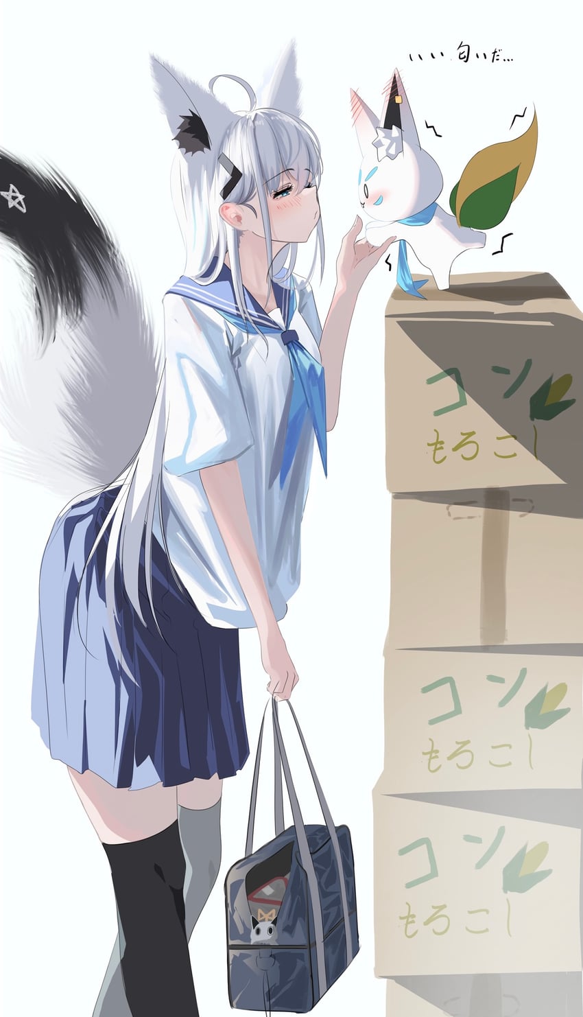 shirakami fubuki, sukonbu, and nejima kitsune (hololive) drawn by tanishi_(hetianming11093)