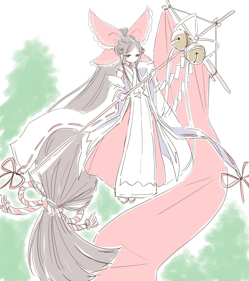 gensokyo's first hakurei miko (touhou) drawn by s-a-murai