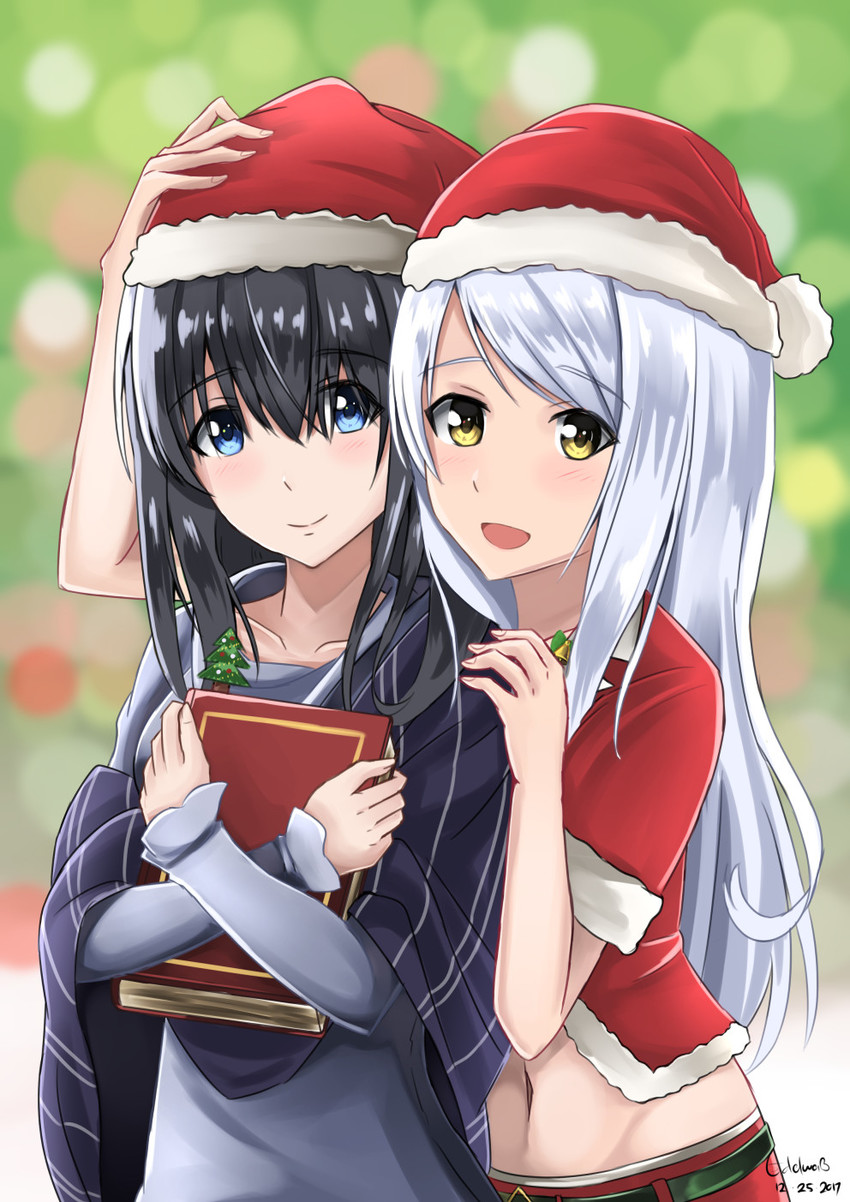 sagisawa fumika, eve santaclaus, and blitzen (idolmaster and 2 more) drawn by edelweiss_(wsparkz)