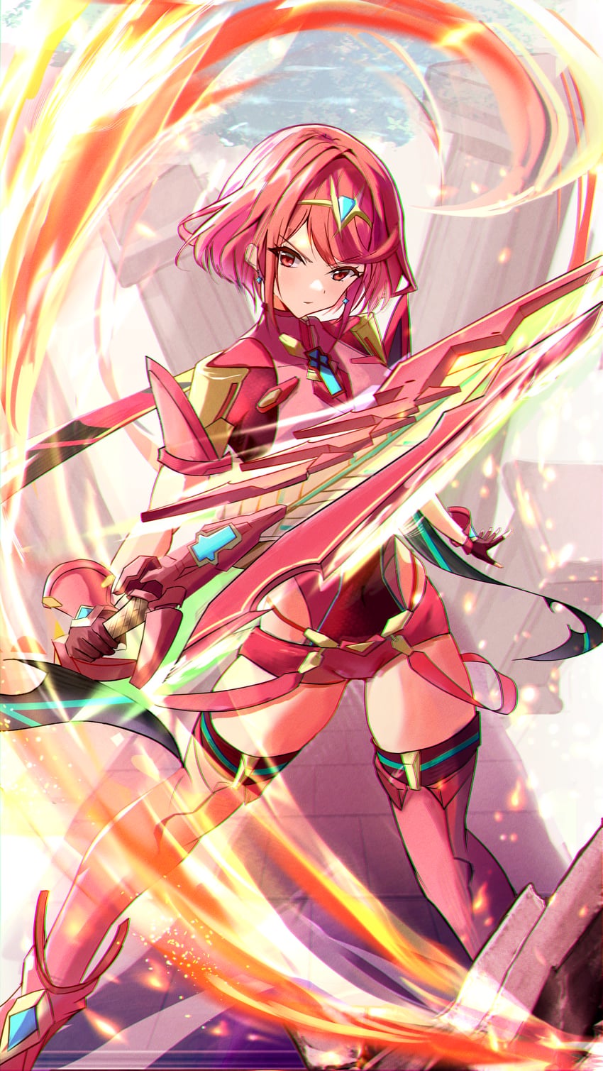 pyra (xenoblade chronicles and 1 more) drawn by karuushi