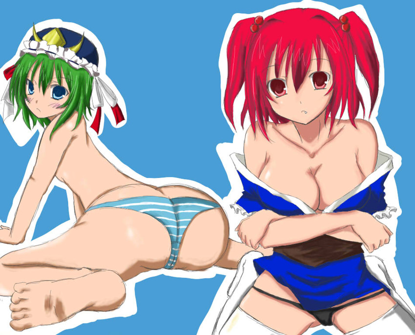shiki eiki and onozuka komachi (touhou) drawn by dogeza_emon