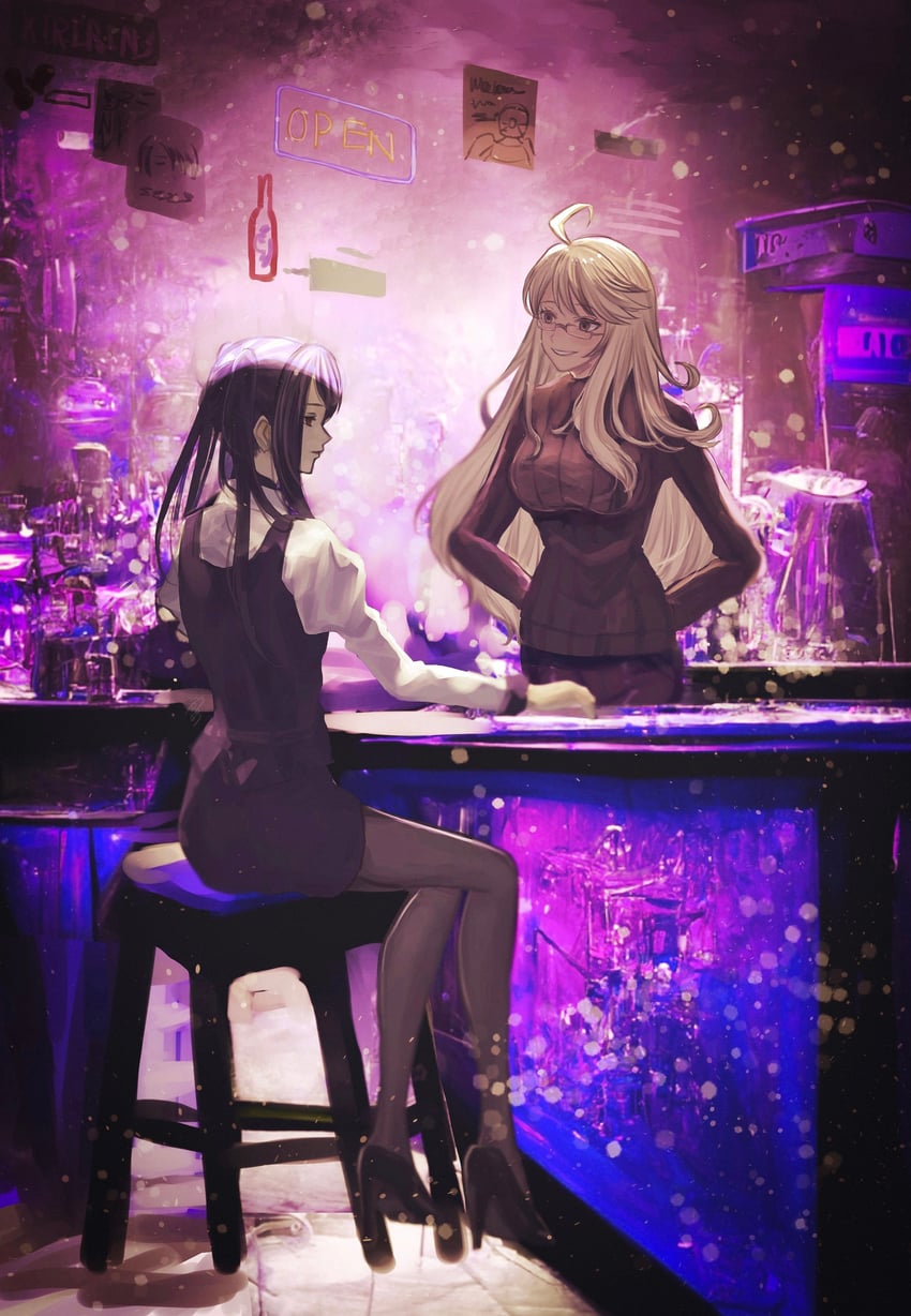 jill stingray and alma armas (va-11 hall-a) drawn by takai_misa