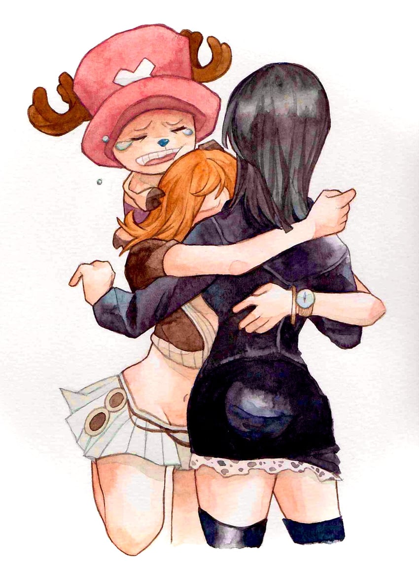 nami, nico robin, and tony tony chopper (one piece) drawn by sinoda_maru7326