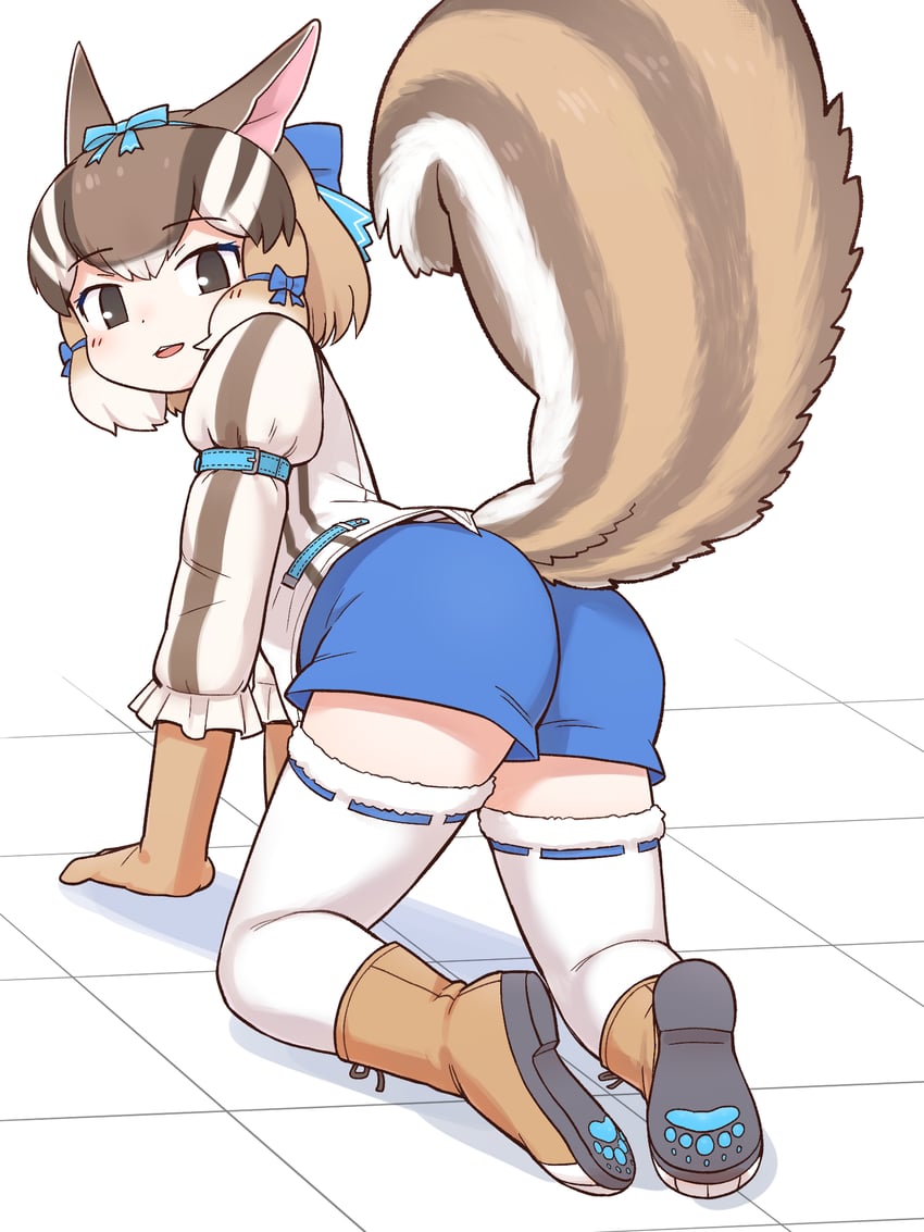 siberian chipmunk (kemono friends and 1 more) drawn by 0x0082