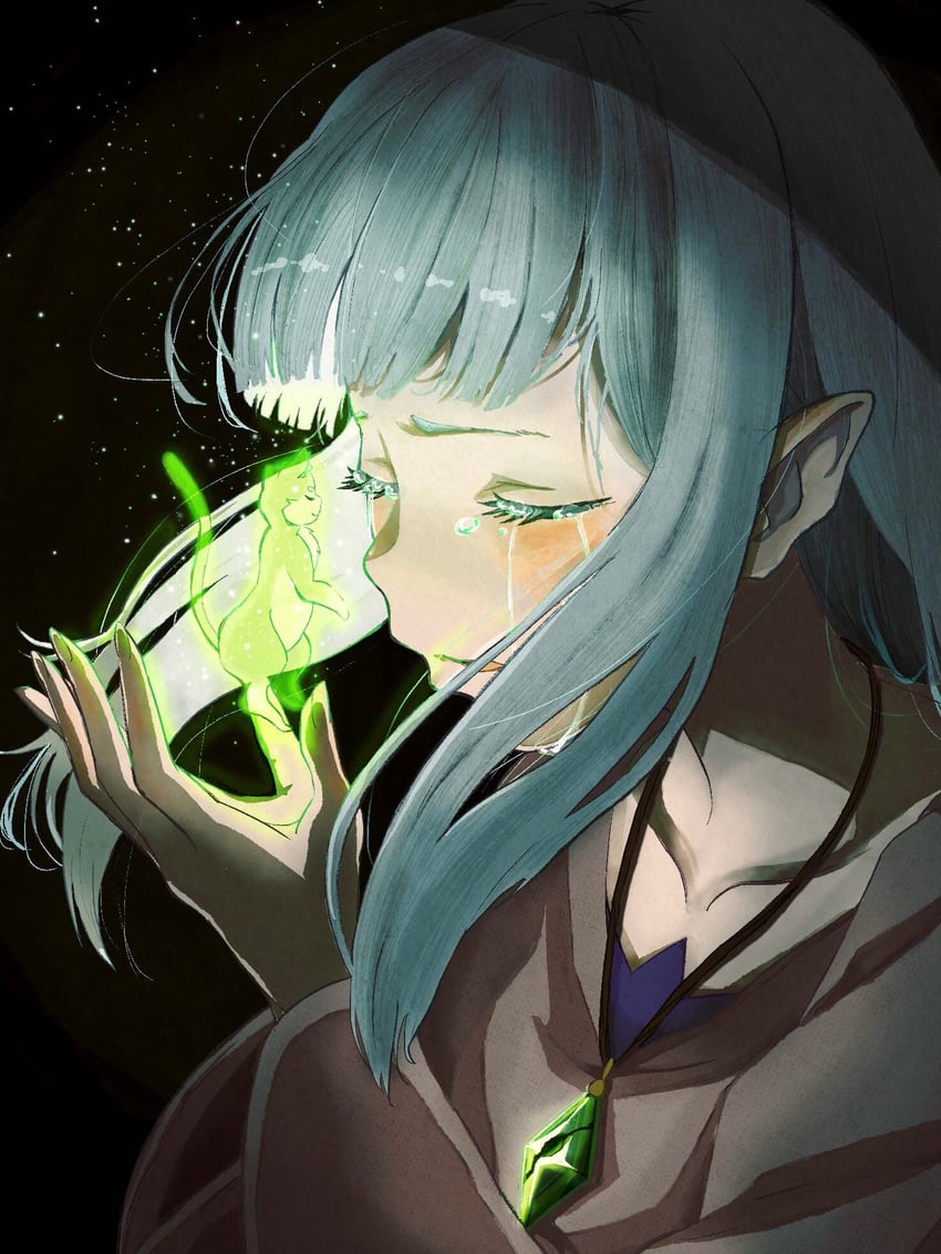 emilia and puck (re:zero kara hajimeru isekai seikatsu) drawn by inhousedesignd1