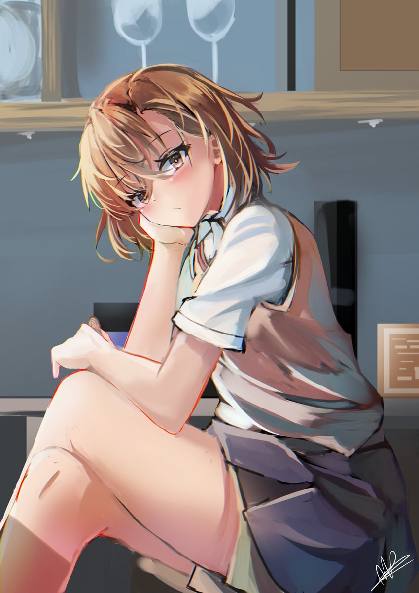misaka mikoto (toaru majutsu no index and 1 more) drawn by lichael