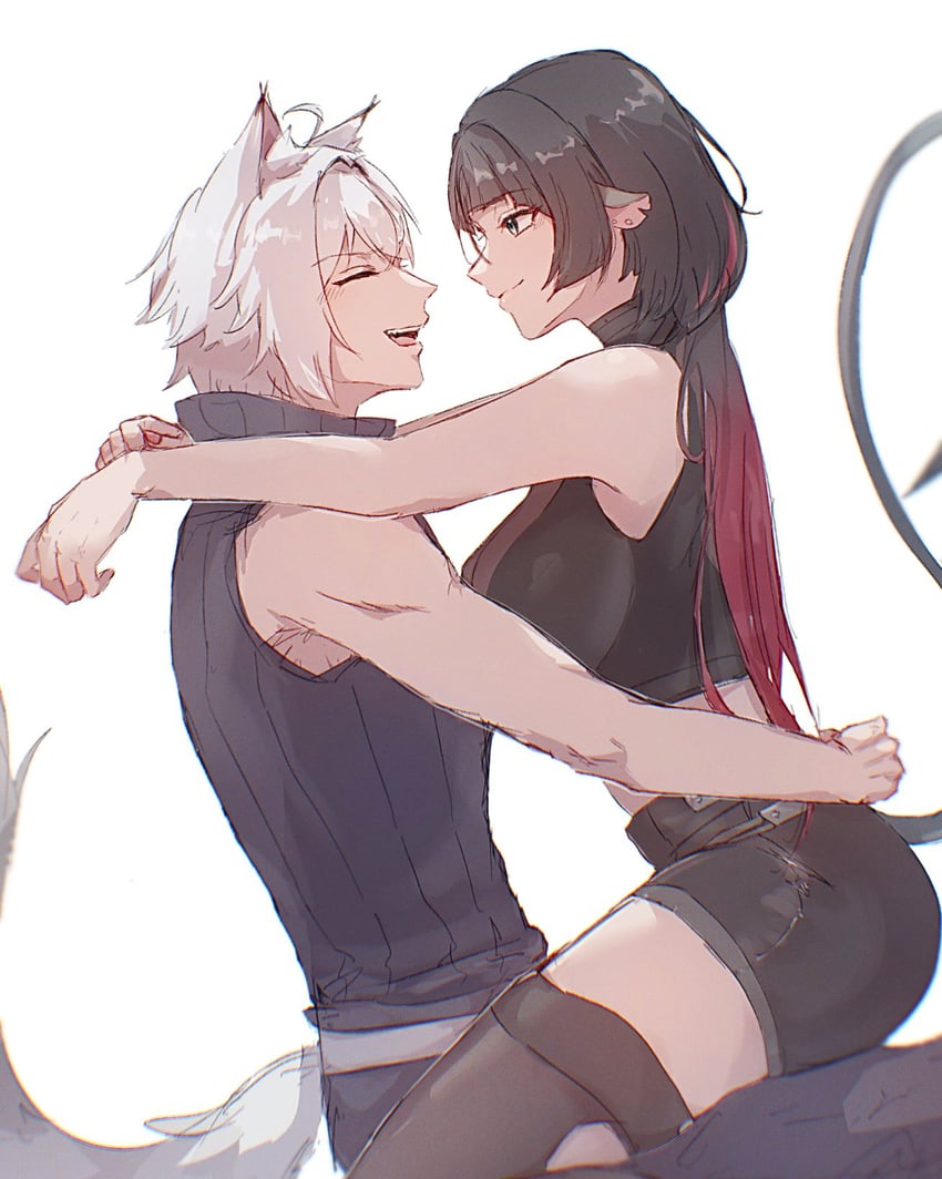 jane doe and seth lowell (zenless zone zero) drawn by milk_(ohota_ye1)