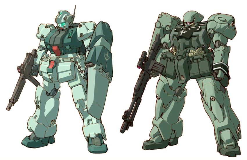 jegan and geara doga (original and 2 more) drawn by tessaku_ro