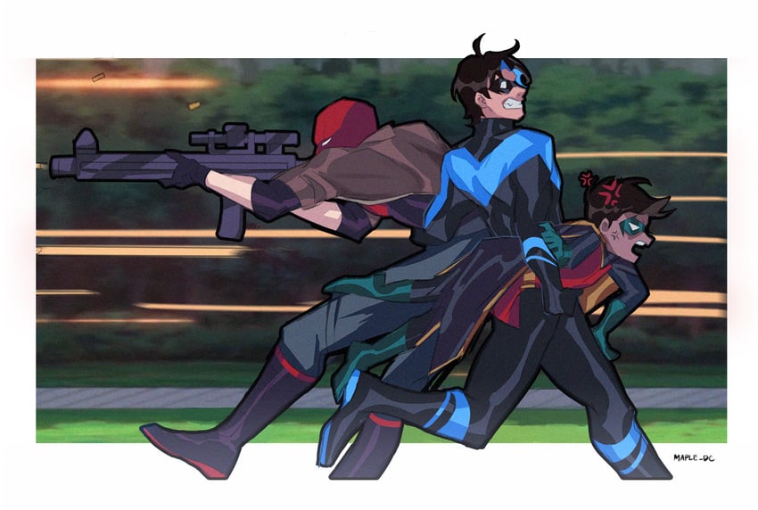 robin, dick grayson, nightwing, and red hood (dc comics and 2 more)