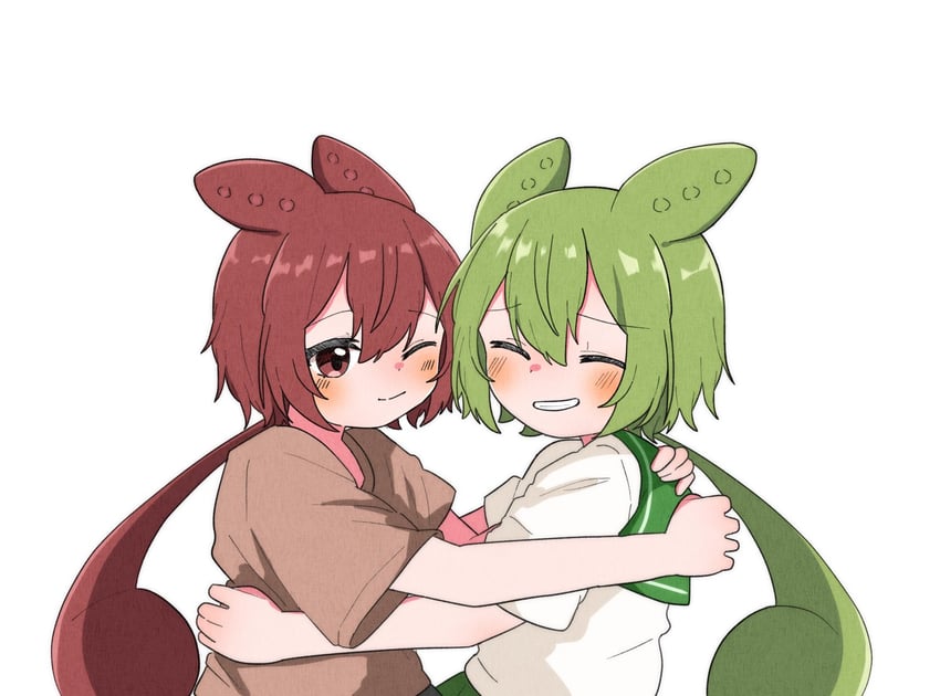 zundamon and ankomon (voiceroid and 1 more) drawn by haru_maron
