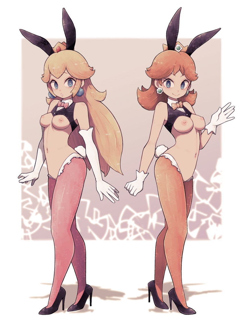 princess peach and princess daisy (mario) drawn by lamb-oic029