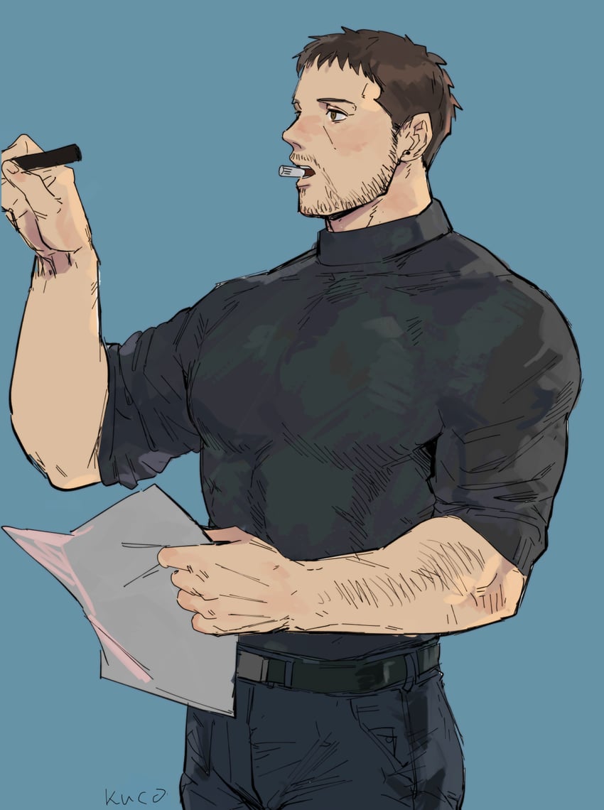 chris redfield (resident evil and 1 more) drawn by kuconoms