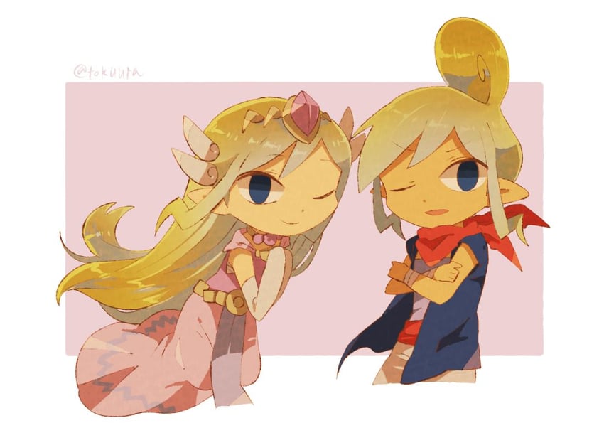 princess zelda, toon zelda, and tetra (the legend of zelda and 1 more) drawn by tokuura