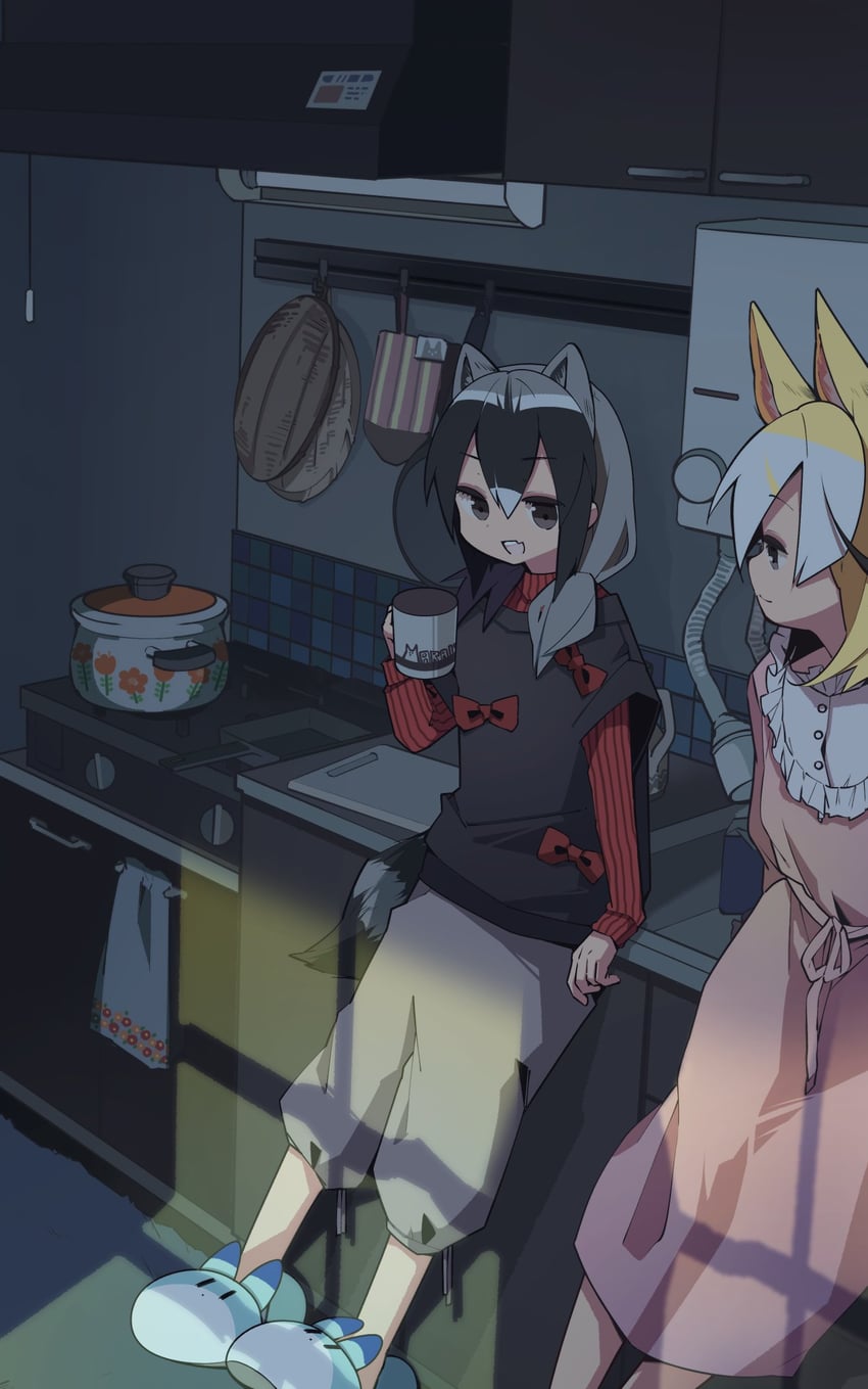 common raccoon and fennec (kemono friends) drawn by nanana_(nanana_iz)