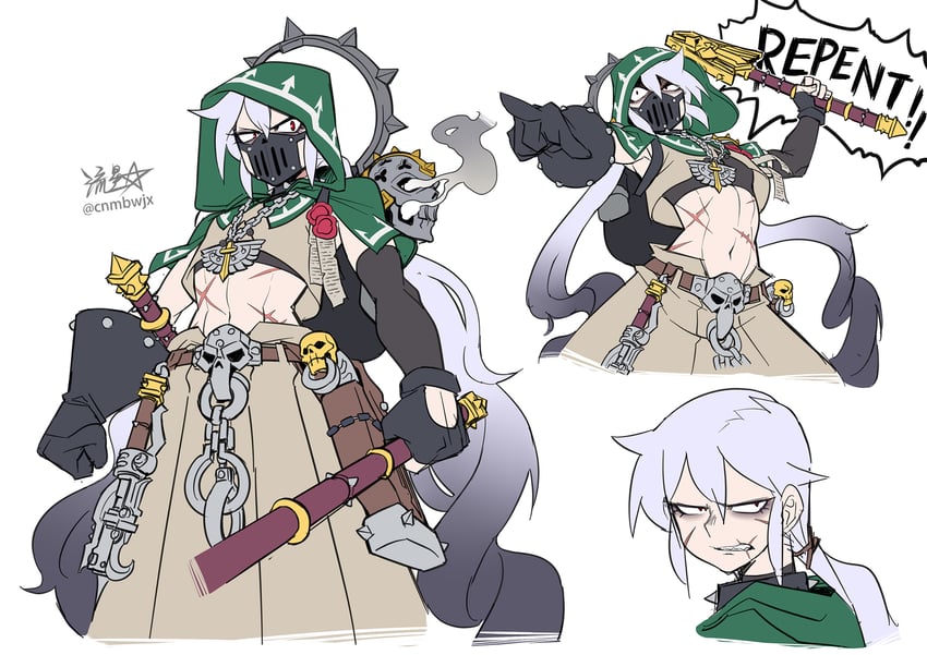 adeptus astartes and asmodai (warhammer 40k) drawn by ryuusei_(mark_ii)