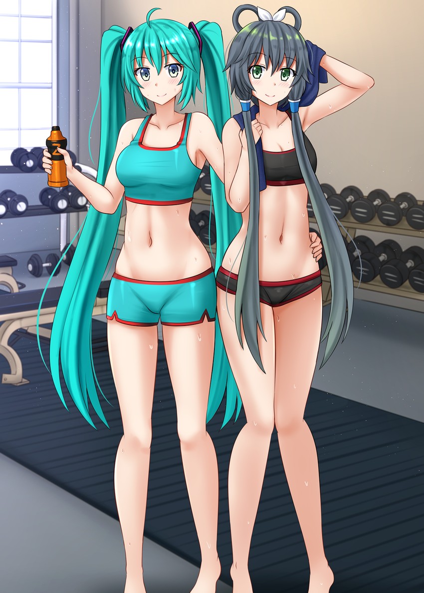hatsune miku and luo tianyi (vocaloid and 1 more) drawn by kazenokaze