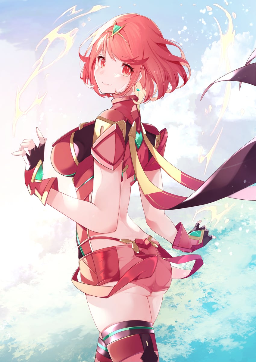pyra (xenoblade chronicles and 1 more) drawn by risumi_(taka-fallcherryblossom)