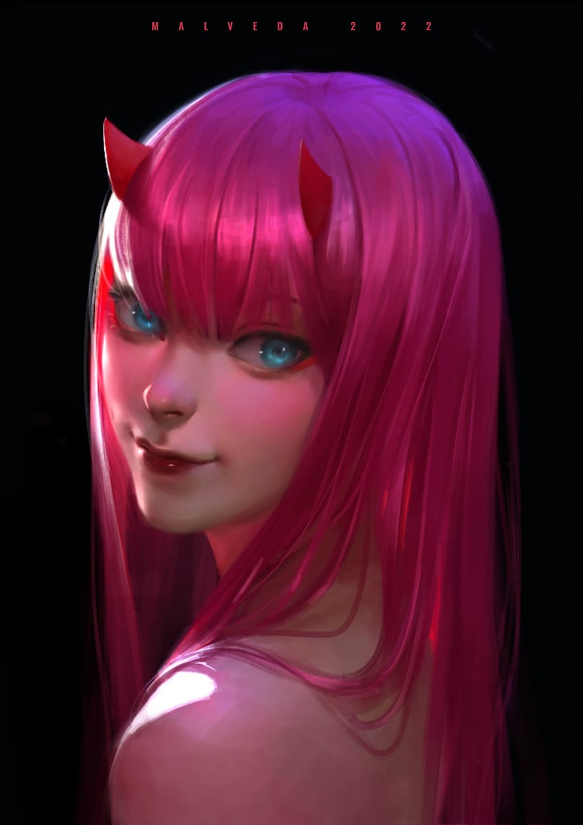 zero two (darling in the franxx) drawn by alex_malveda