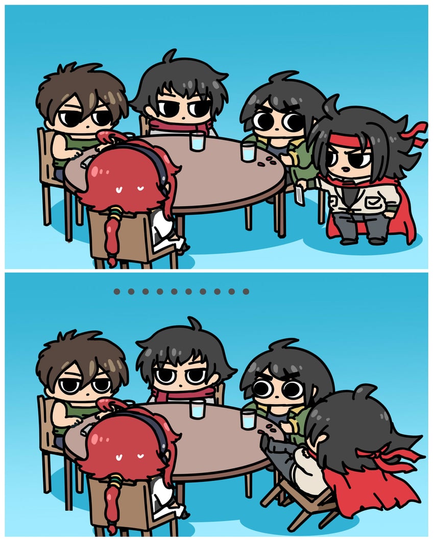 suletta mercury, setsuna f. seiei, heero yuy, mikazuki augus, and domon kasshu (gundam and 5 more) drawn by afei_(sfma3248)
