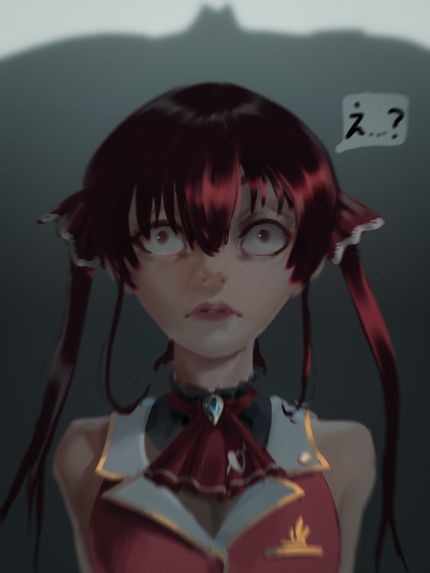 houshou marine and greater dog (hololive and 1 more) drawn by chmyxo