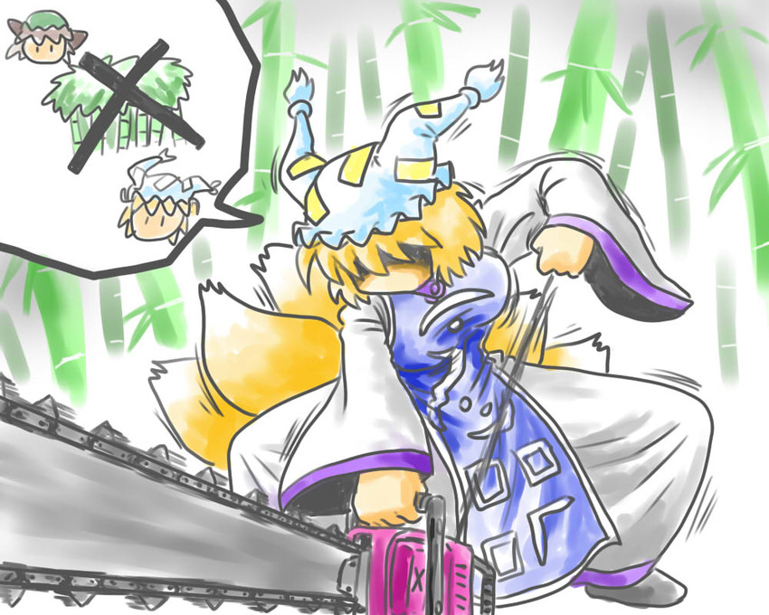 yakumo ran and chen (touhou) drawn by bit_(kksbit)