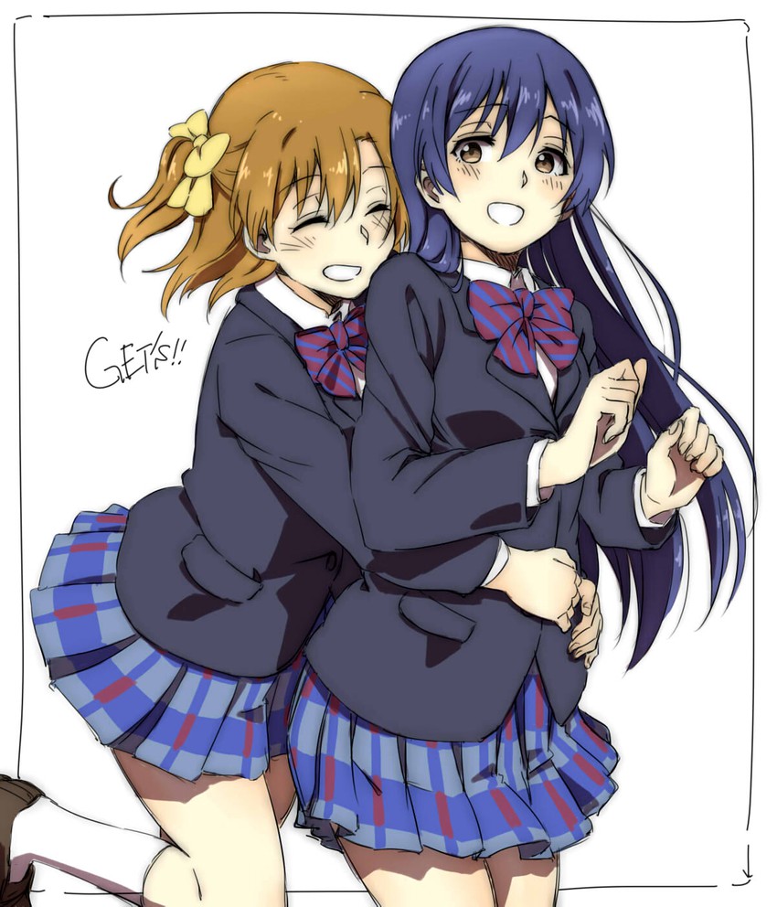 sonoda umi and kosaka honoka (love live! and 1 more) drawn by joint06