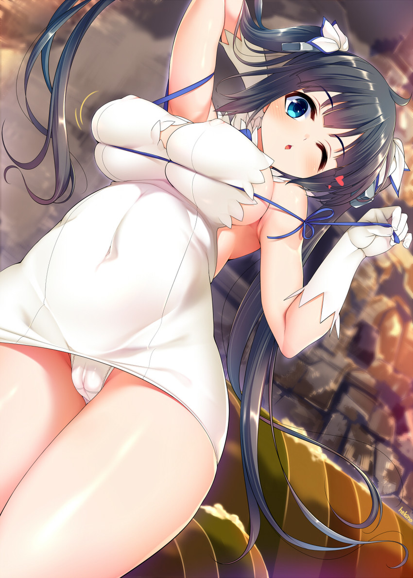 hestia (dungeon ni deai wo motomeru no wa machigatteiru darou ka) drawn by dragonmaterial