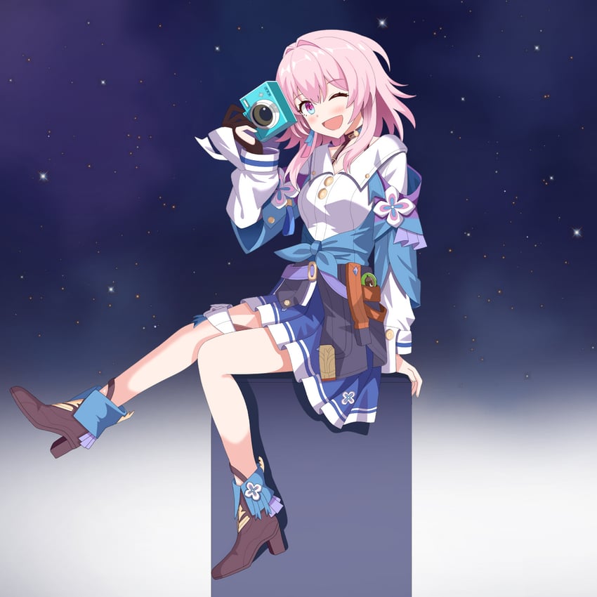 march 7th (honkai and 1 more) drawn by fukon3